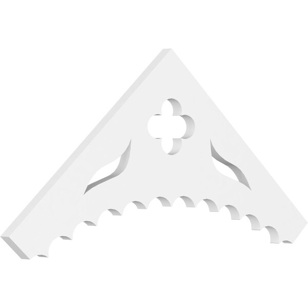 Ekena Millwork Pitch Wellington Architectural Grade PVC Gable Pediment, 36"W x 15"H x 1"P (10/12) GPP036X015X100WEL - main